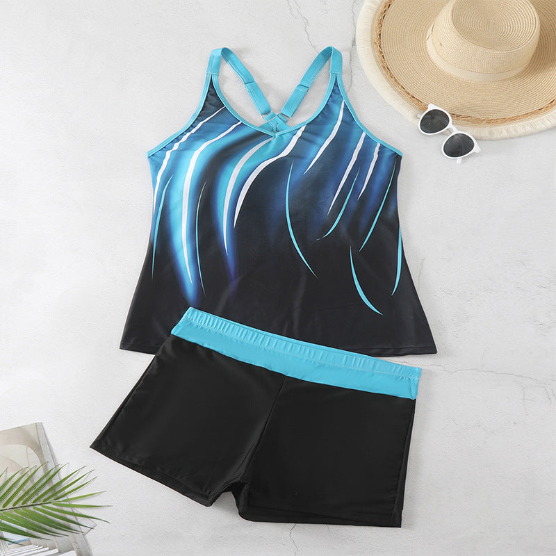Damen Sportliches Tankini-Set mit stylishen Trägern und modischem Schnitt R&B
