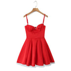 Damen romantisches Spitzenkleid mit trägerlosem Design
