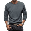 Herren nan strukturiertes Rundhals-Sweatshirt aus gesteppter Baumwollmischung R&B