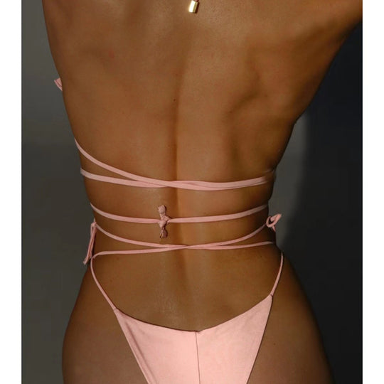Damen Bikini mit floralen Verzierungen R&B