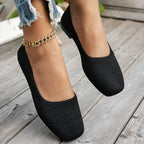 Damen atmungsaktive Slip-On Ballerinas mit flexiblem Netzdesign R&B