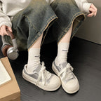 Damen modische Plateau-Sneaker mit ökologischem Obermaterial und komfortabler Dämpfung R&B