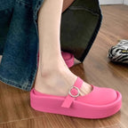 Damen Clogs mit eleganter Schnalle und bequemem Innenfutter R&B