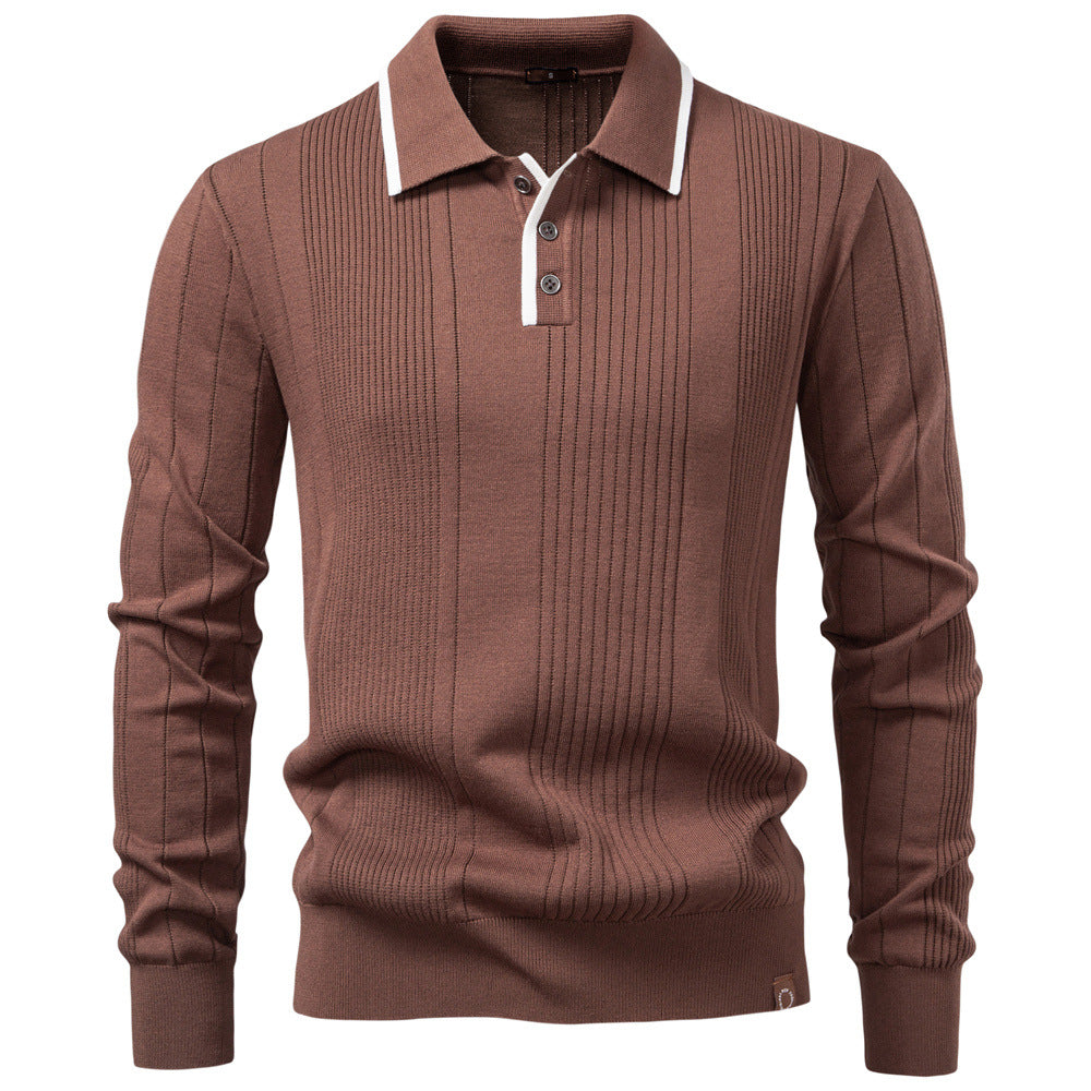 Herren Langarm Polohemd