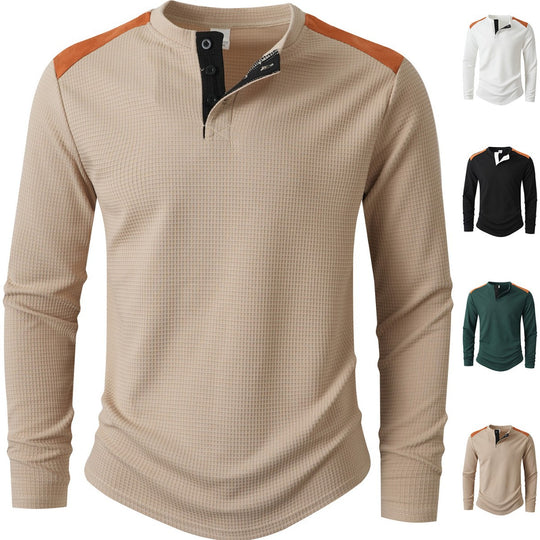 Herren Langarmshirt mit einzigartigem Strukturdesign R&B