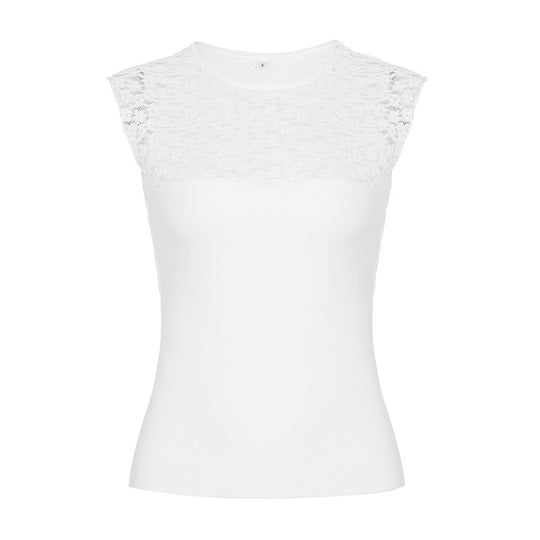 Damen Oberteil mit elegantem Spitzenbesatz R&B