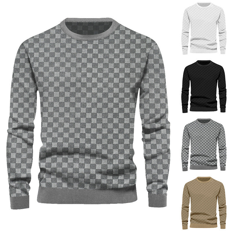 Herren Strukturierter Pullover aus hochwertigem Baumwollmix R&B