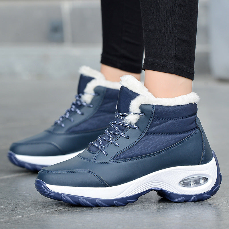 Damen Winterboots mit modischem Kunstfellkragen und rutschfester Sohle R&B