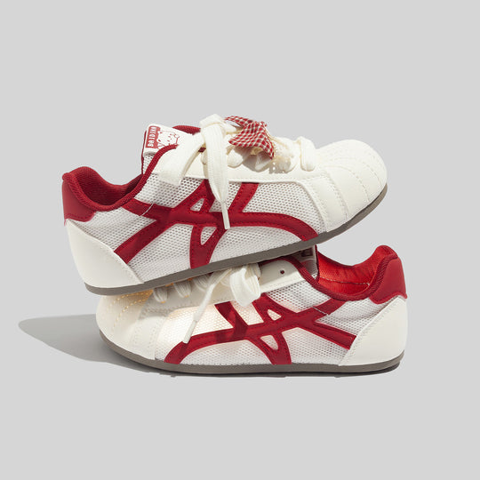 Damen Sportliche Sneakers mit verspieltem Schleifenakzent und atmungsaktivem Mesh-R&B