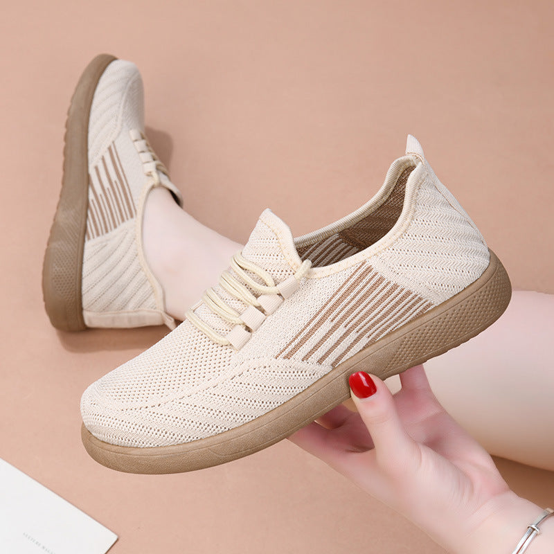 Damen Bequeme und stylische Freizeit-Sneaker mit elastischen Einsätzen R&B
