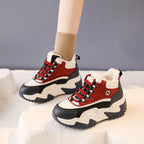 Damen sportliche High-Top Sneakers mit dickem Profil und dämpfendem Innenfutter R&B