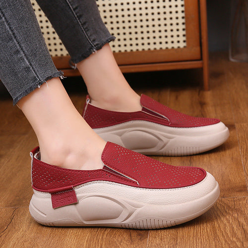 Damen Atmungsaktive Slip-On Freizeitschuhe mit perforierten Details R&B