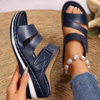 Damen Komfort-Sandalen mit luftigen Riemen und atmungsaktivem Design R&B