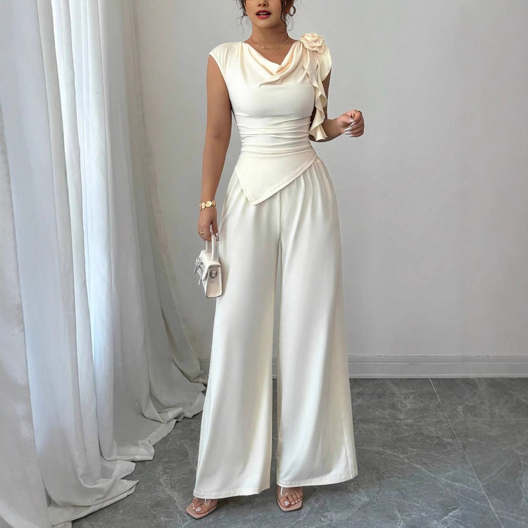 Damen Elegantes Jumpsuit mit Rüschendetails R&B