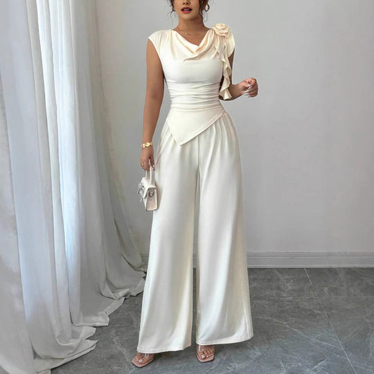 Damen Elegantes Jumpsuit mit Rüschendetails R&B