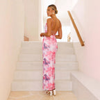 Damen Figurbetontes Maxikleid mit zartem Blumendruck R&B