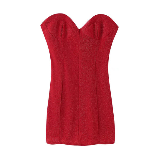 Damen Abendkleid mit schmalem Schnitt und elegantem Herz-Ausschnitt R&B