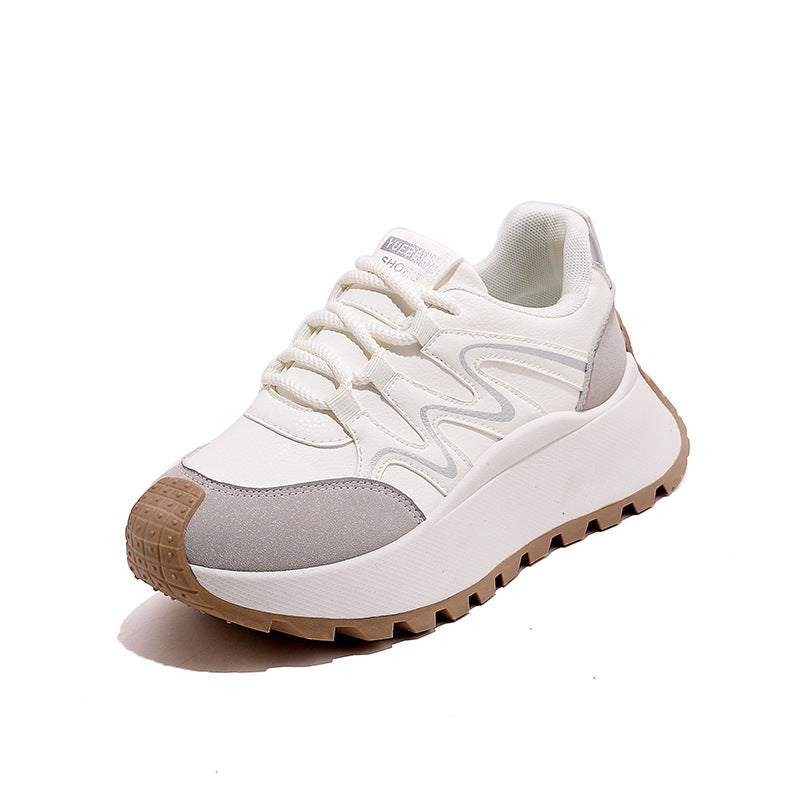 Damen Bequeme Sneakers mit modischer Plateau-Sohle R&B