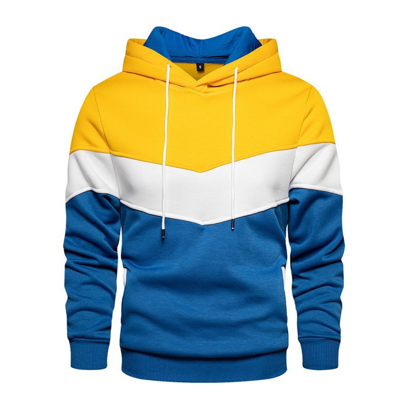 Herren Sportlicher Kapuzenpullover mit modernem Farbblockdesign und atmungsaktiven Eigenschaften R&B