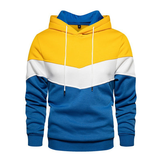 Herren Sportlicher Kapuzenpullover mit modernem Farbblockdesign und atmungsaktiven Eigenschaften R&B