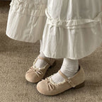 Damen Ballerinas mit dekorativem Rüschenelement und komfortablem Absatz