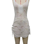 Damen Häkel-Strandkleid mit verstellbaren Trägern R&B