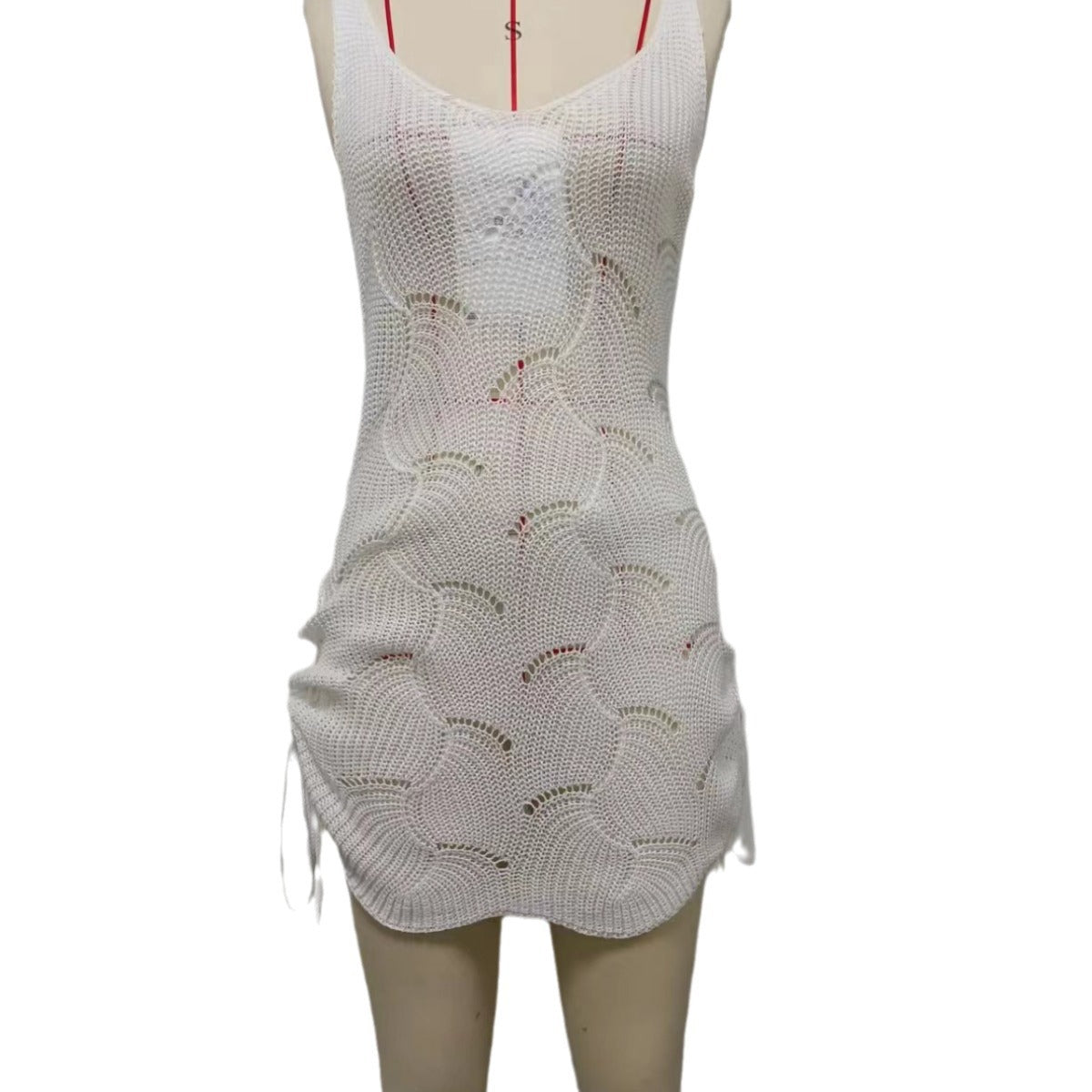Damen Häkel-Strandkleid mit verstellbaren Trägern R&B