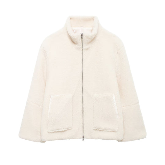 Damen Fleecejacke mit hohem Kragen und praktischen Taschen R&B