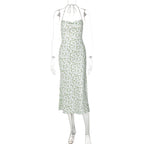Damen Maxikleid mit eleganter Schnürung und floralem Muster R&B