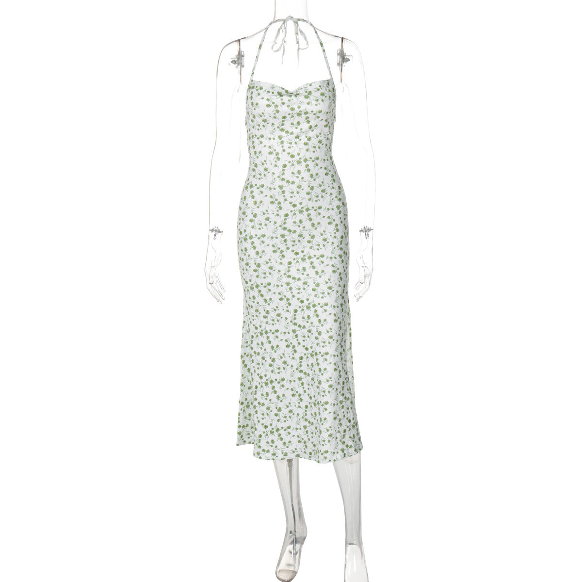Damen Maxikleid mit eleganter Schnürung und floralem Muster R&B