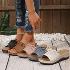 Damen Clogs mit modischem Flecht-Design und komfortablem Fußbett R&B