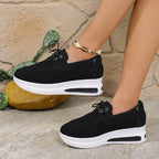 Damen modische Sneaker mit bequemem Plateau und verstärkter Sohle R&B