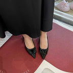 Damen elegante spitze Ballerinas mit modischem Riemendesign R&B