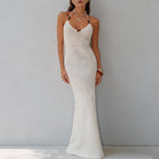 Damen elegantes Strickmaxikleid mit raffinierten Details R&B