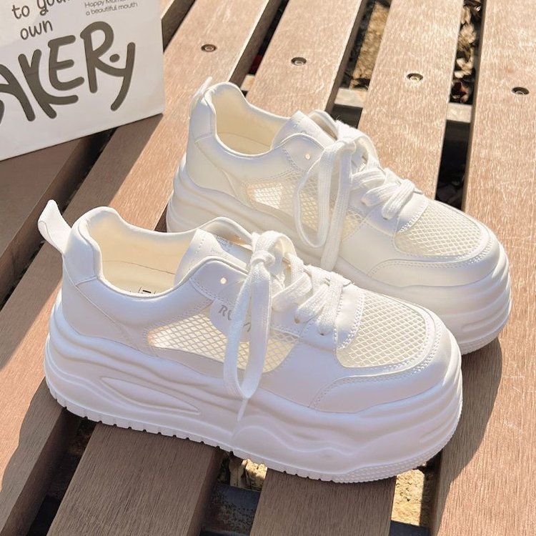Damen Plateau-Sneaker mit atmungsaktivem Netzmaterial und innovativer Laufsohle R&B