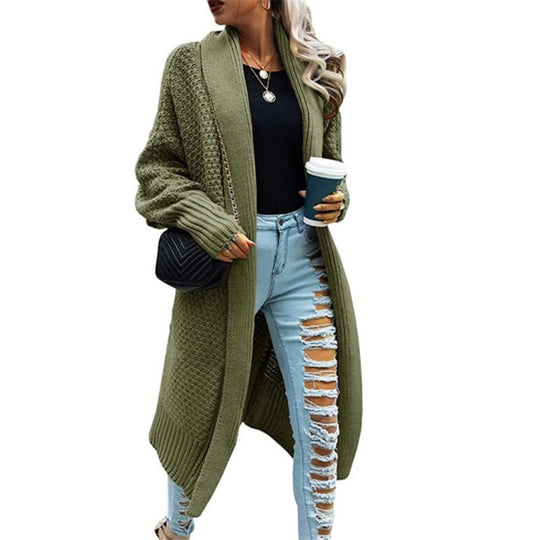 Damen Großer Strickcardigan mit strukturiertem Muster und seitlichem Schnitt R&B