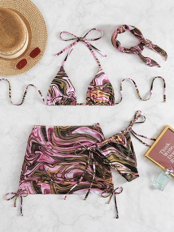 Damen Bikini-Set mit verspieltem Schnitt und modischen Akzenten R&B