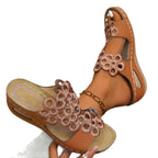 Damen Wedge-Sandalen mit floralem Riemendesign und komfortabler Fußbettgestaltung R&B