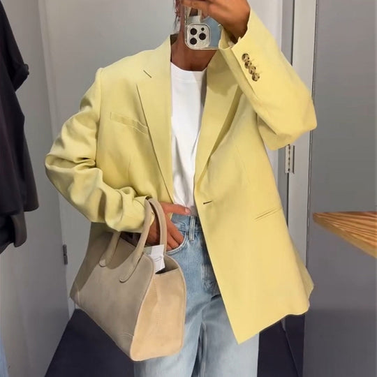 Damen lässiger Leinenblazer R&B