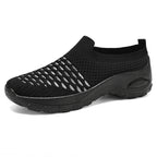 Damen Atmungsaktive Slip-On Laufschuhe mit elastischer Netzstruktur