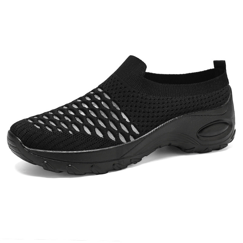 Damen Atmungsaktive Slip-On Laufschuhe mit elastischer Netzstruktur
