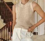 Damen Strickoberteil mit raffiniertem Lochmuster R&B