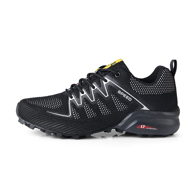 Herren nan Offroad-Laufschuh mit atmungsaktivem Strickoberteil, griffiger Multiterrain-Laufsohle und stabiler Fersenführung R&B