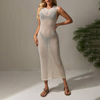 Damen Maxi-Häklekleid R&B
