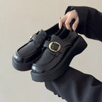 Damen elegante Mokassins mit modischem Schnallenverschluss R&B