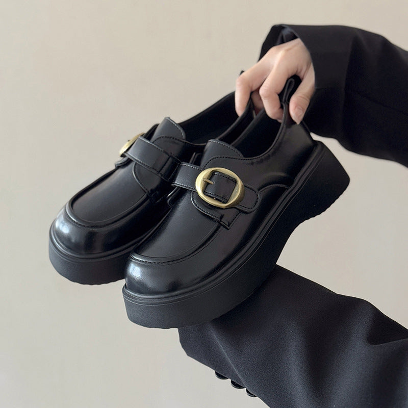 Damen elegante Mokassins mit modischem Schnallenverschluss R&B