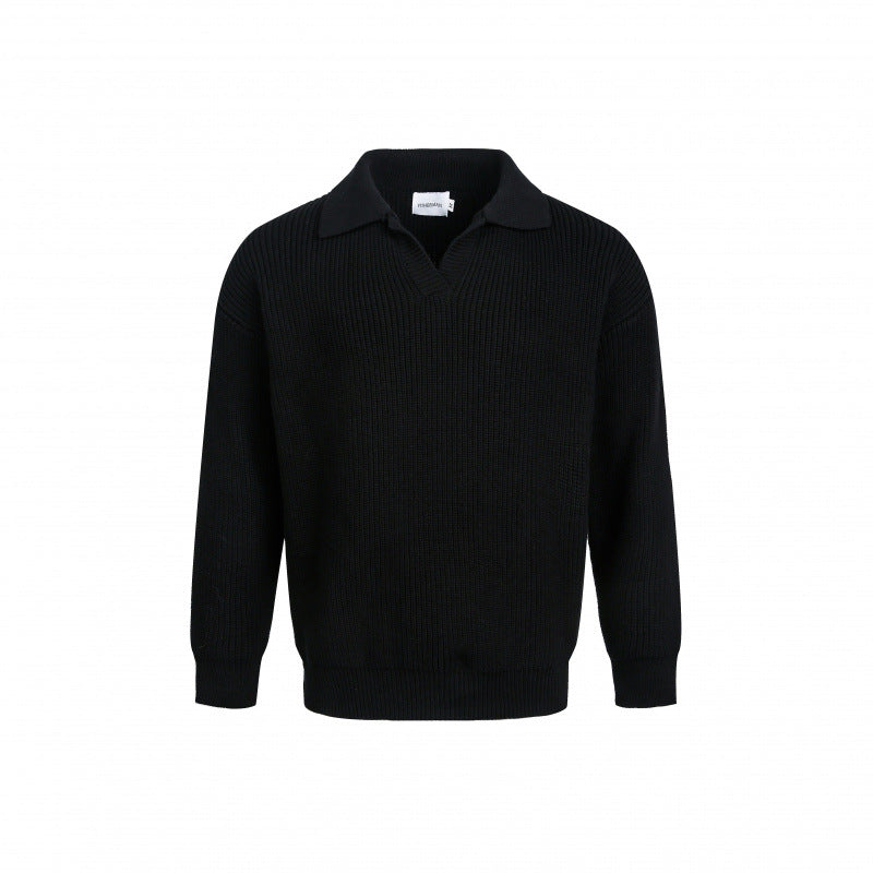 Damen Eleganter Strickpullover mit modernem Kragen und feinem Rippstrick R&B