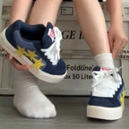 Damen Sportliche Sneaker mit kreativen Applikationen und dicker Sohle R&B