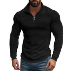 Herren Thermo-Fleecepullover mit Reißverschluss und strukturiertem Design