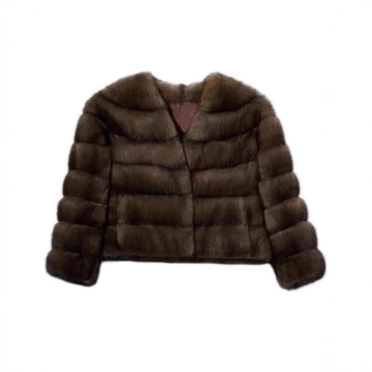 Damen Luxus Kunstpelzjacke R&B